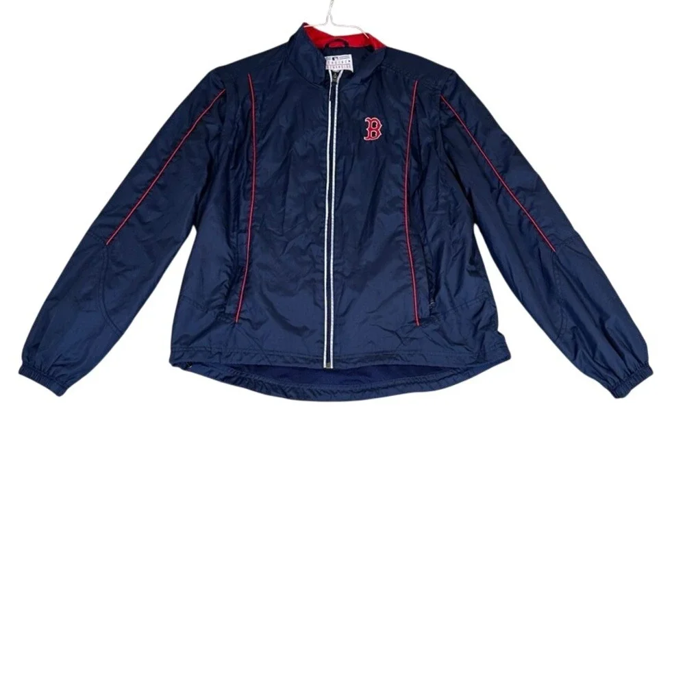 G-III Sports Boston Red Sox MLB Windbreaker Jacket Navy Blue Full Zip Mens Small